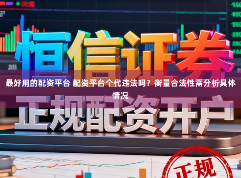 最好用的配资平台 配资平台个代违法吗？衡量合法性需分析具体情况