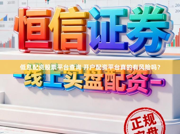 低息配资股票平台查询 开户配资平台真的有风险吗？